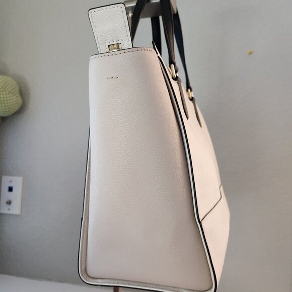 Like New Kate Spade Two-Tone Leather Shoulder Bag Satchel Purse - Picture 5 of 15